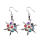 Moda mujer acero inoxidable Chakra piedra pendientes largos